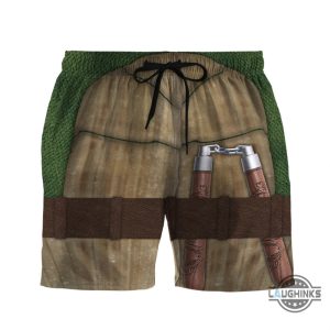 3d michelangelo tmnt mike mikey hawaiian shirt shorts qt211024za aloha summer beach button up shirts and shorts laughinks 1