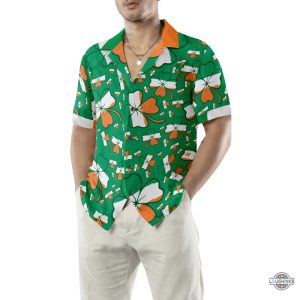 seamless ireland styled shamrock saint patricks day irish v3 hawaiian shirt aloha summer beach button up shirts and shorts laughinks 1 4