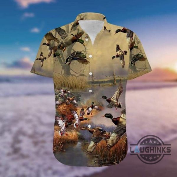 duck hunting tropical hawaiian shirt 131 aloha hawaii shirts aloha summer beach button up shirts and shorts laughinks 1 1