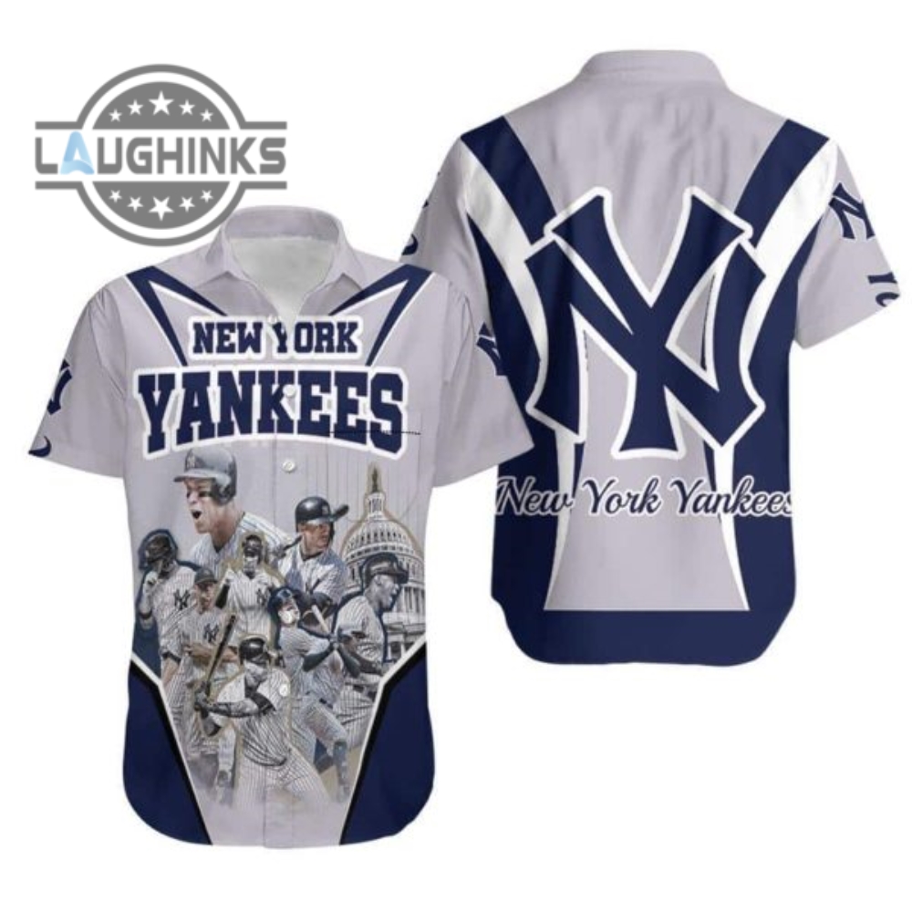 Mlb New York Yankees Hawaiian Shirt Gift For Sports Lovers Ny Yankees Button Up Shirt And Shorts Mlb Baseball Aloha Beach Shirt
