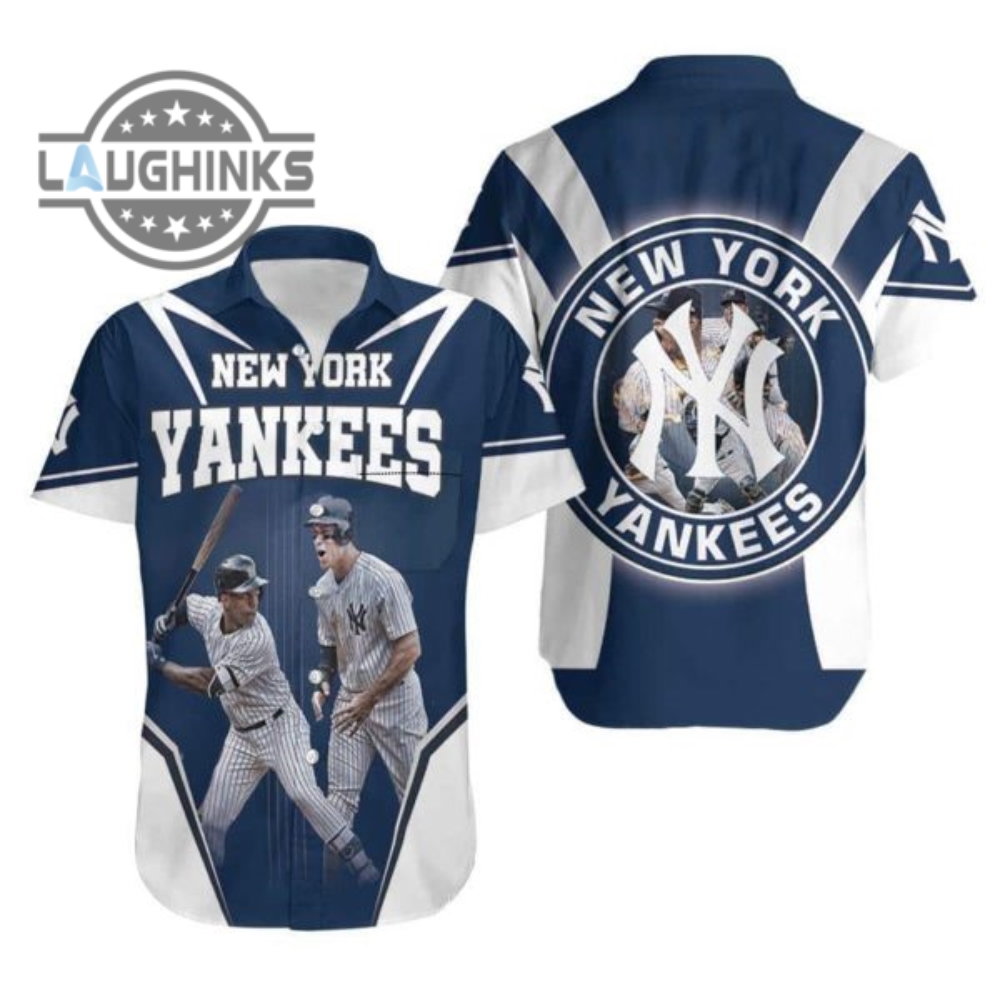 Andrew Mccutchen Aaron Judge Mlb New York Yankees Hawaiian Shirt Ny Yankees Button Up Shirt And Shorts Mlb Baseball Aloha Beach Shirt
