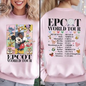 Vintage Disney Epcot World Tour Shirt Epcot Food And Wine Festival 2024 Dates Epcot Drink Around The World 2024 Unique revetee 2