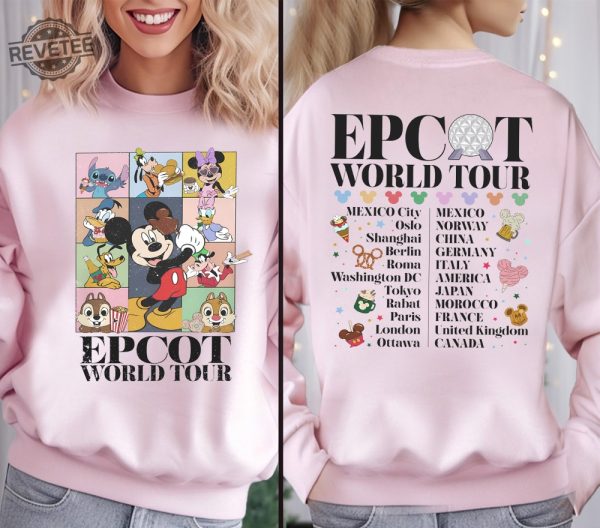 Vintage Disney Epcot World Tour Shirt Epcot Food And Wine Festival 2024 Dates Epcot Drink Around The World 2024 Unique revetee 2
