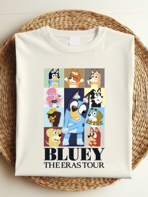 Bluey Eras Tour Shirt Bluey Family Shirt Bluey Cartoon Shirt Bluey Birthday Party Shirt Bluey Heeler Shirt Bluey Birthday Shirt Bingo Bluey Unique revetee 4