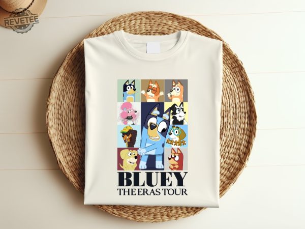 Bluey Eras Tour Shirt Bluey Family Shirt Bluey Cartoon Shirt Bluey Birthday Party Shirt Bluey Heeler Shirt Bluey Birthday Shirt Bingo Bluey Unique revetee 4