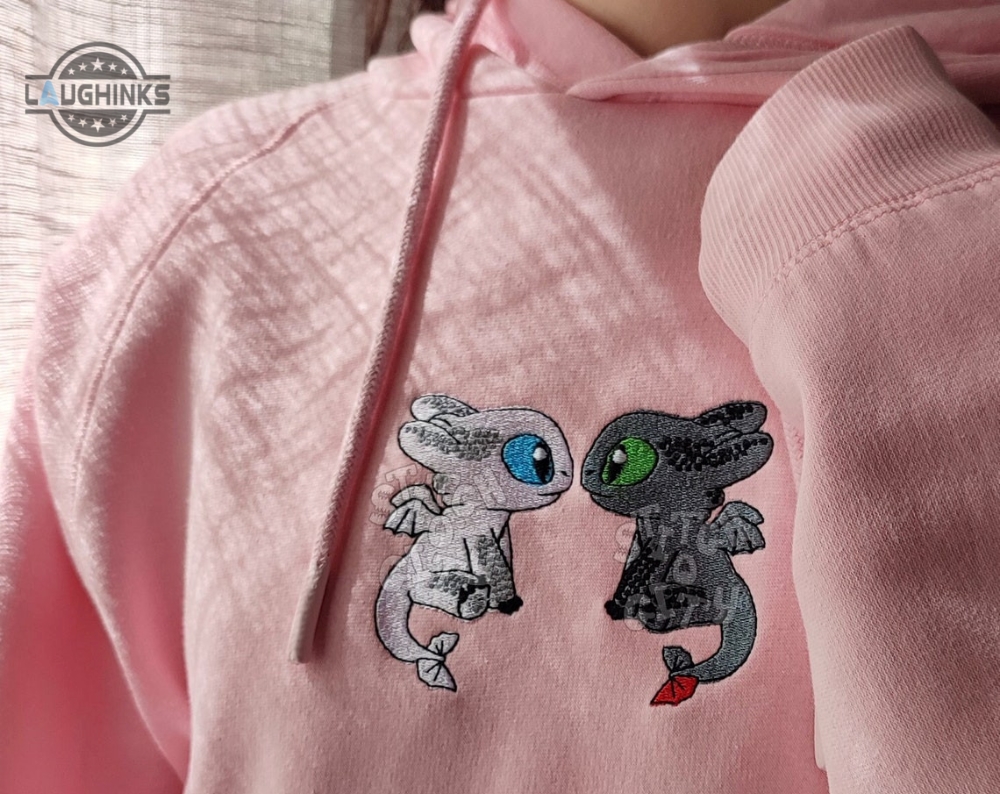 Embroidered Dragons Lovely Characters Embroidered Sweatshirt Embroidered Hoodie Embroidered T Shirt Love Gifts Embroidery Tshirt Sweatshirt Hoodie Gift