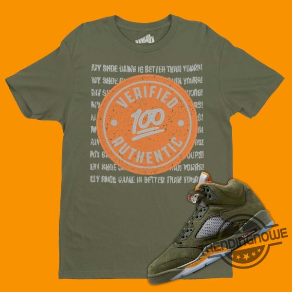 Jordan 5 Olive Shirt Verified Authentic Shirt Sweatshirt Hoodie In Military Green To Match Sneaker trendingnowe 1