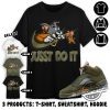 Jordan 5 Olive Shirt Just Do It Cat And Mouse Shirt Sweatshirt Hoodie In Military Green To Match Sneaker trendingnowe 1