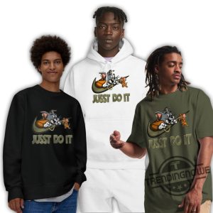 Jordan 5 Olive Shirt Just Do It Cat And Mouse Shirt Sweatshirt Hoodie In Military Green To Match Sneaker trendingnowe 4