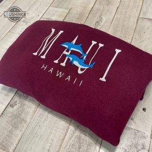 maui hawaii embroidered crewneck cute vintage sweatshirt trendy crewneck embroidery tshirt sweatshirt hoodie gift laughinks 1