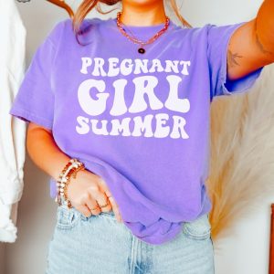 Pregnant Girl Summer Shirt Baby Announcement Pregnancy Reveal Funny Pregnant Shirt Gift For New Mom Unique revetee 3