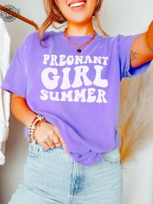 Pregnant Girl Summer Shirt Baby Announcement Pregnancy Reveal Funny Pregnant Shirt Gift For New Mom Unique revetee 3