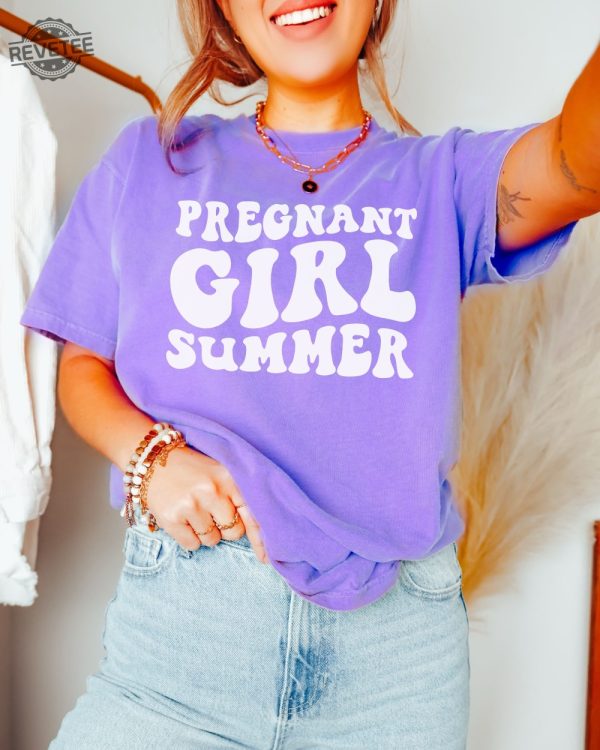 Pregnant Girl Summer Shirt Baby Announcement Pregnancy Reveal Funny Pregnant Shirt Gift For New Mom Unique revetee 3