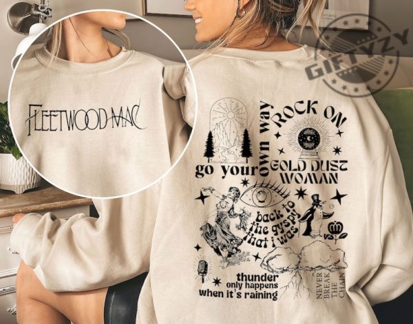 Vintage Fleetwood Mac Tour Merchandise Shirt Music Memorabilia Sweatshirt Rock Band Hoodie Retro Concert Tshirt Stevie Nicks Shirt giftyzy 3