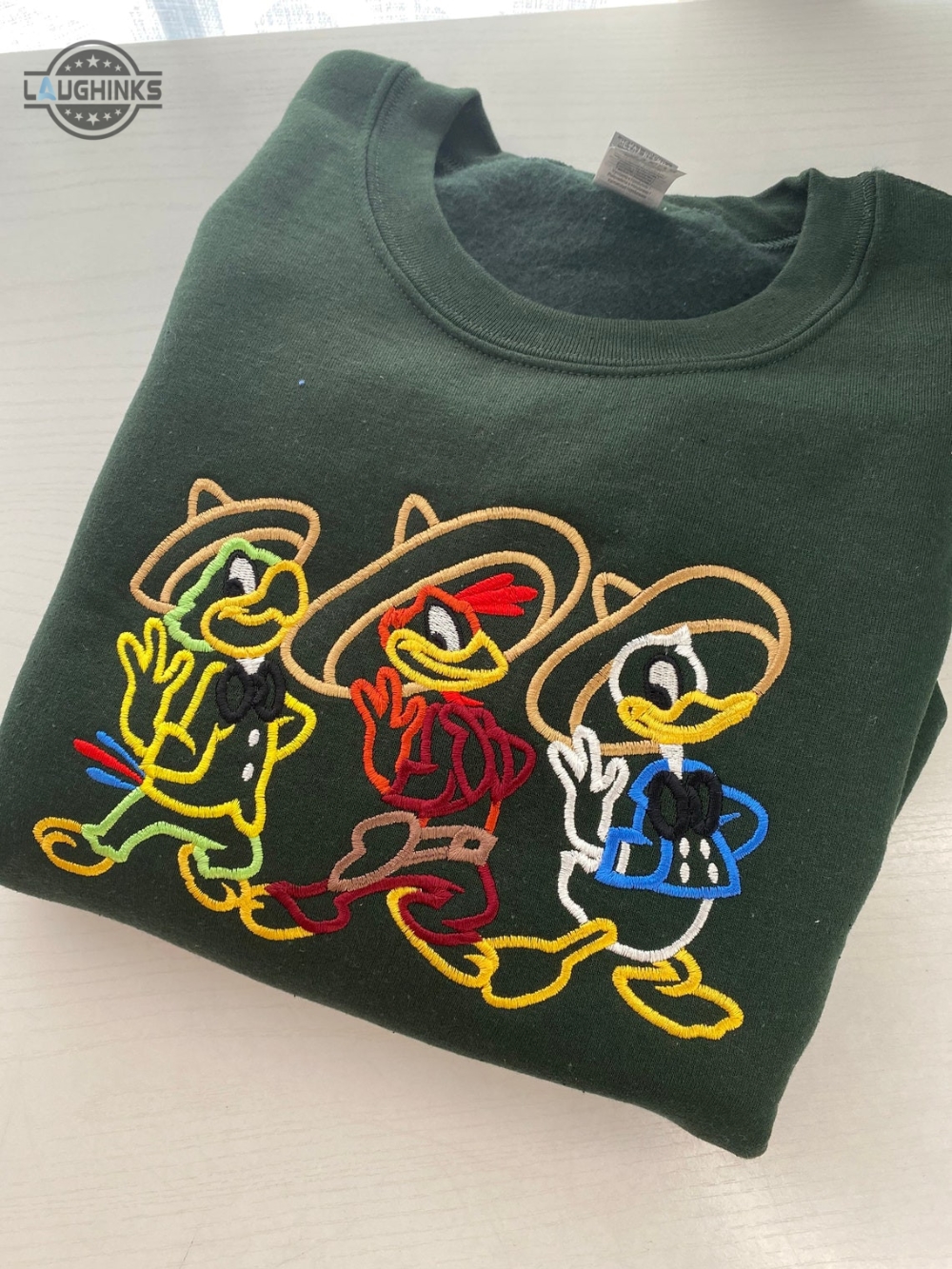 Three Caballeros Embroidered Sweatshirt Hoodie Disney Epcot Embroidered Crewneck Disney Embroidered Hoodie Embroidery Tshirt Sweatshirt Hoodie Gift