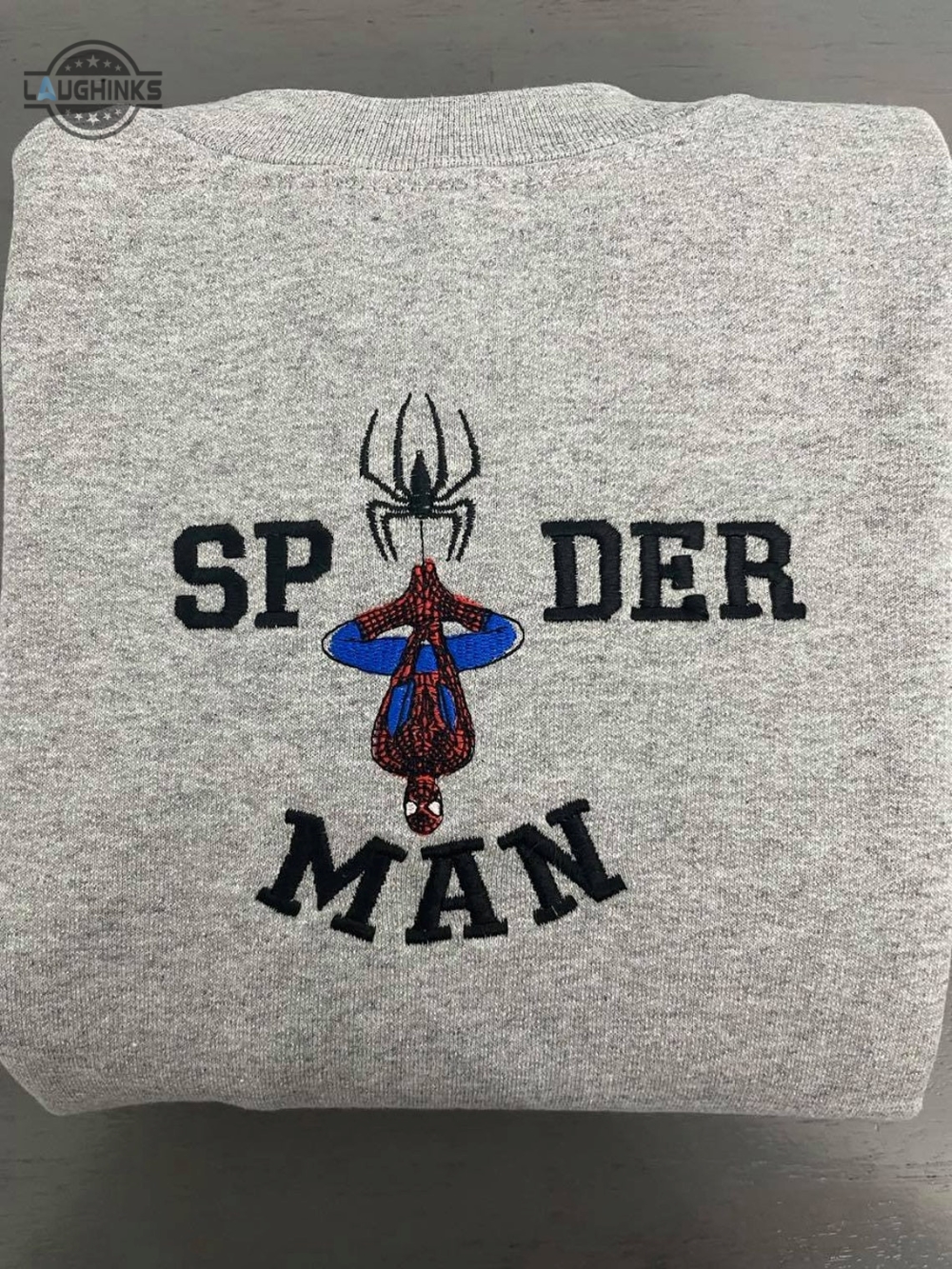 New Trend Spiderman Embroidered Sweatshirt Spiderman Inspired Embroidered Crew Neck Embroidery Tshirt Sweatshirt Hoodie Gift