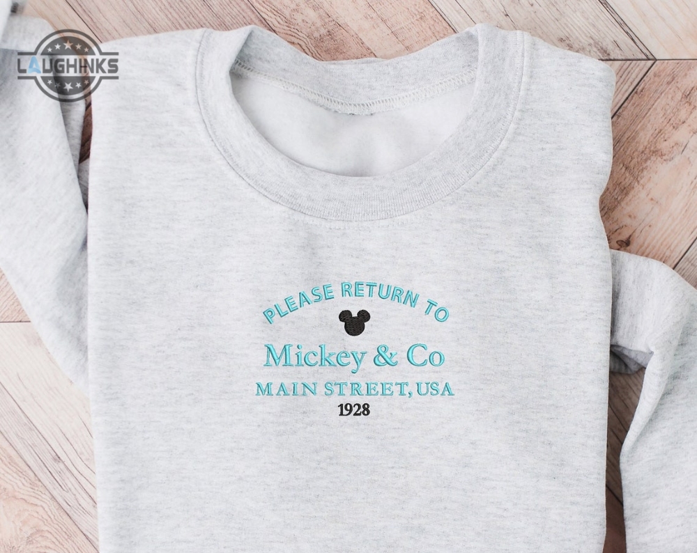 Mickey Co Embroidered Crewneck Disney World Embroidered Sweatshirt Disney Crewneck Disney Mickey Pull Over Crewneck Embroidery Tshirt Sweatshirt Hoodie Gift