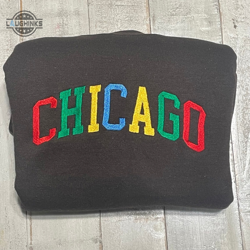 Chicago Embroidered Sweatshirt More Colors Available Embroidery Tshirt Sweatshirt Hoodie Gift