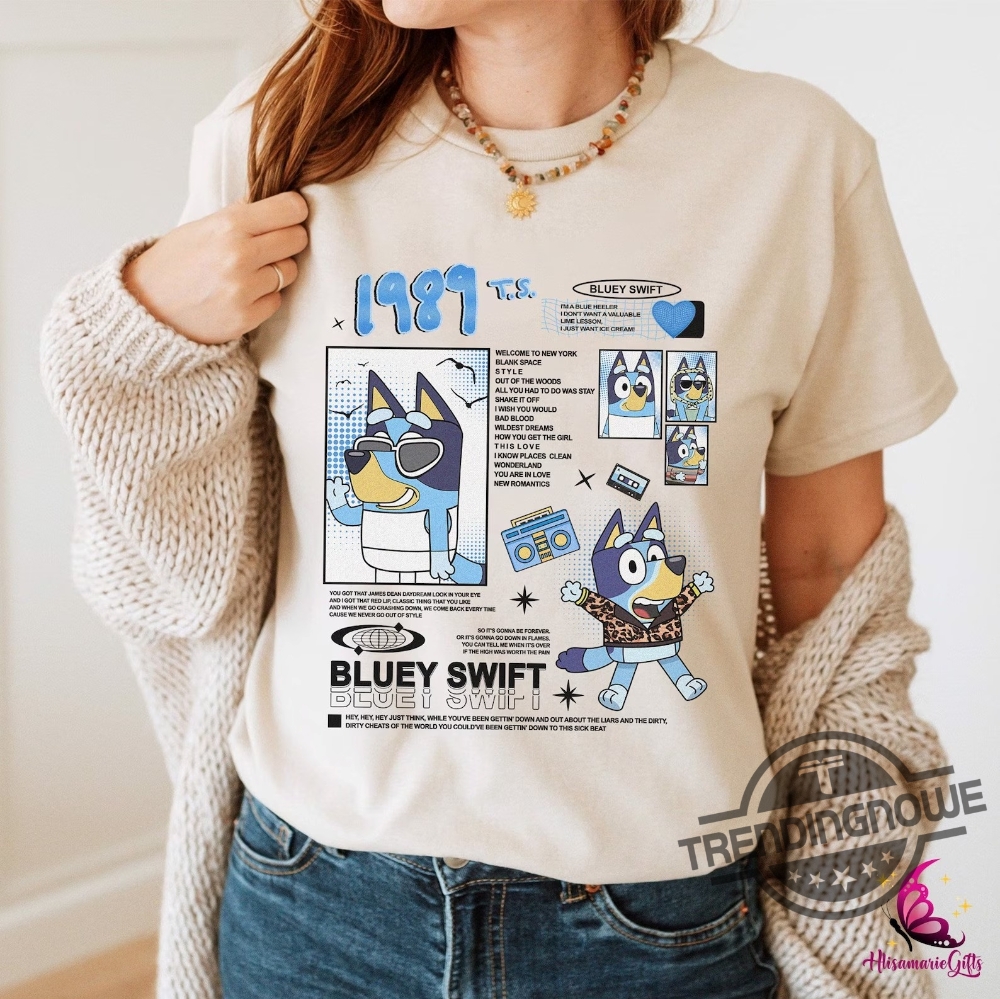 Bluey 1989 Taylor Swift Eras Tour Shirt Bluey Family Shirt Bluey Cartoon Shirt Bluey Birthday Party Shirt Bluey Heeler Shirt