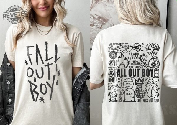 Fall Out Boy Doodle 2024 Shirt Fall Out Boy Band Fan Shirt Fall Out Boy Concert 2024 Shirt Unique revetee 1