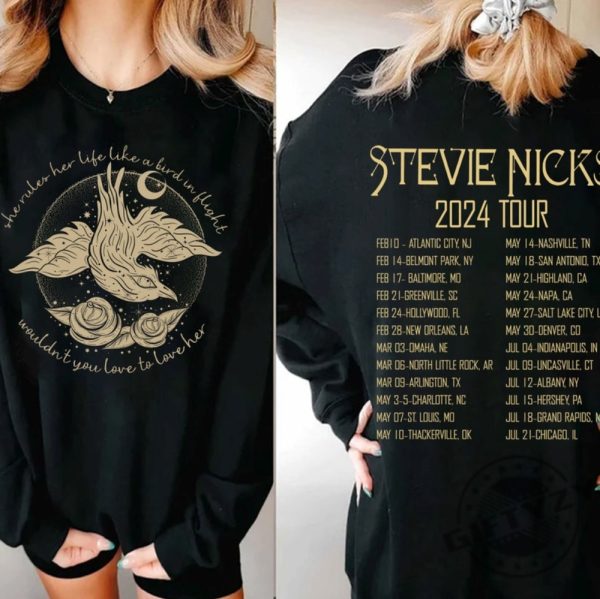 Stevie Nicks 2024 Live In Concert Shirt Vintage Stevie Nicks 2024 Tour Sweatshirt Stevie Nicks Concert Tshirt Unisex Hoodie Stevie Nicks 2024 Shirt giftyzy 2