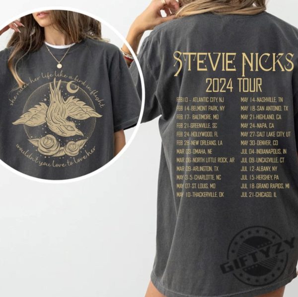 Stevie Nicks 2024 Live In Concert Shirt Vintage Stevie Nicks 2024 Tour Sweatshirt Stevie Nicks Concert Tshirt Unisex Hoodie Stevie Nicks 2024 Shirt giftyzy 3