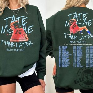 Vintage Tate Mcrae Shirt Tate Mcrae Fan Gift Sweatshirt Tate Mcrae 2024 Concert Hoodie The Think Later World Tour Tshirt Retro Tour 2024 Shirt giftyzy 4