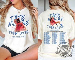 Vintage Tate Mcrae Shirt Tate Mcrae Fan Gift Sweatshirt Tate Mcrae 2024 Concert Hoodie The Think Later World Tour Tshirt Retro Tour 2024 Shirt giftyzy 5