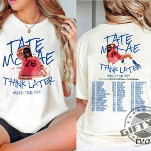 Vintage Tate Mcrae Shirt Tate Mcrae Fan Gift Sweatshirt Tate Mcrae 2024 Concert Hoodie The Think Later World Tour Tshirt Retro Tour 2024 Shirt giftyzy 5