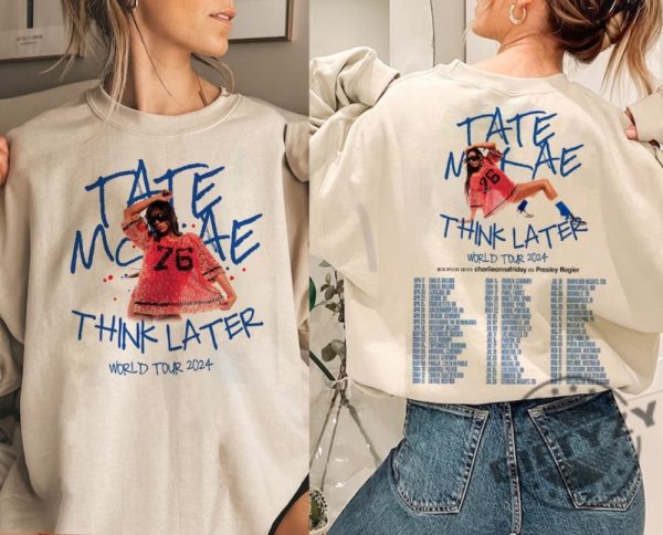 Vintage Tate Mcrae Shirt Tate Mcrae Fan Gift Sweatshirt Tate Mcrae 2024 Concert Hoodie The Think Later World Tour Tshirt Retro Tour 2024 Shirt giftyzy 6