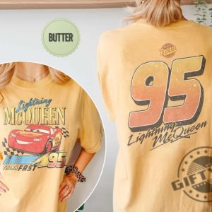 Two Sided Vintage Lightning Mcqueen Shirt Disney Cars Tshirt Cars Family Vacation Sweatshirt Piston Cup Hoodie Cars Land Shirt giftyzy 3