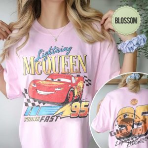 Two Sided Vintage Lightning Mcqueen Shirt Disney Cars Tshirt Cars Family Vacation Sweatshirt Piston Cup Hoodie Cars Land Shirt giftyzy 4
