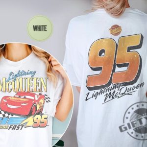 Two Sided Vintage Lightning Mcqueen Shirt Disney Cars Tshirt Cars Family Vacation Sweatshirt Piston Cup Hoodie Cars Land Shirt giftyzy 7