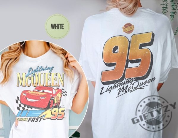 Two Sided Vintage Lightning Mcqueen Shirt Disney Cars Tshirt Cars Family Vacation Sweatshirt Piston Cup Hoodie Cars Land Shirt giftyzy 7