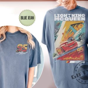Two Sided Vintage Lightning Mcqueen Shirt Lightning Mcqueen Number Back Hoodie Disney Cars Sweatshirt Piston Cup Tshirt Cars Land Shirt giftyzy 6