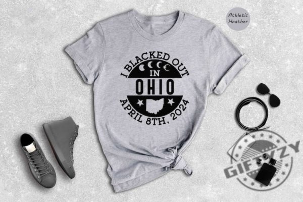 I Blacked Out In Ohio Shirt Ohio Eclipse Sweatshirt Celestial Hoodie Eclipse Event 2024 Tshirt April 8Th 2024 Total Solar Eclipse Shirt giftyzy 2