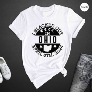 I Blacked Out In Ohio Shirt Ohio Eclipse Sweatshirt Celestial Hoodie Eclipse Event 2024 Tshirt April 8Th 2024 Total Solar Eclipse Shirt giftyzy 3