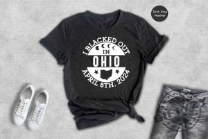 I Blacked Out In Ohio Shirt Ohio Eclipse Sweatshirt Celestial Hoodie Eclipse Event 2024 Tshirt April 8Th 2024 Total Solar Eclipse Shirt giftyzy 8