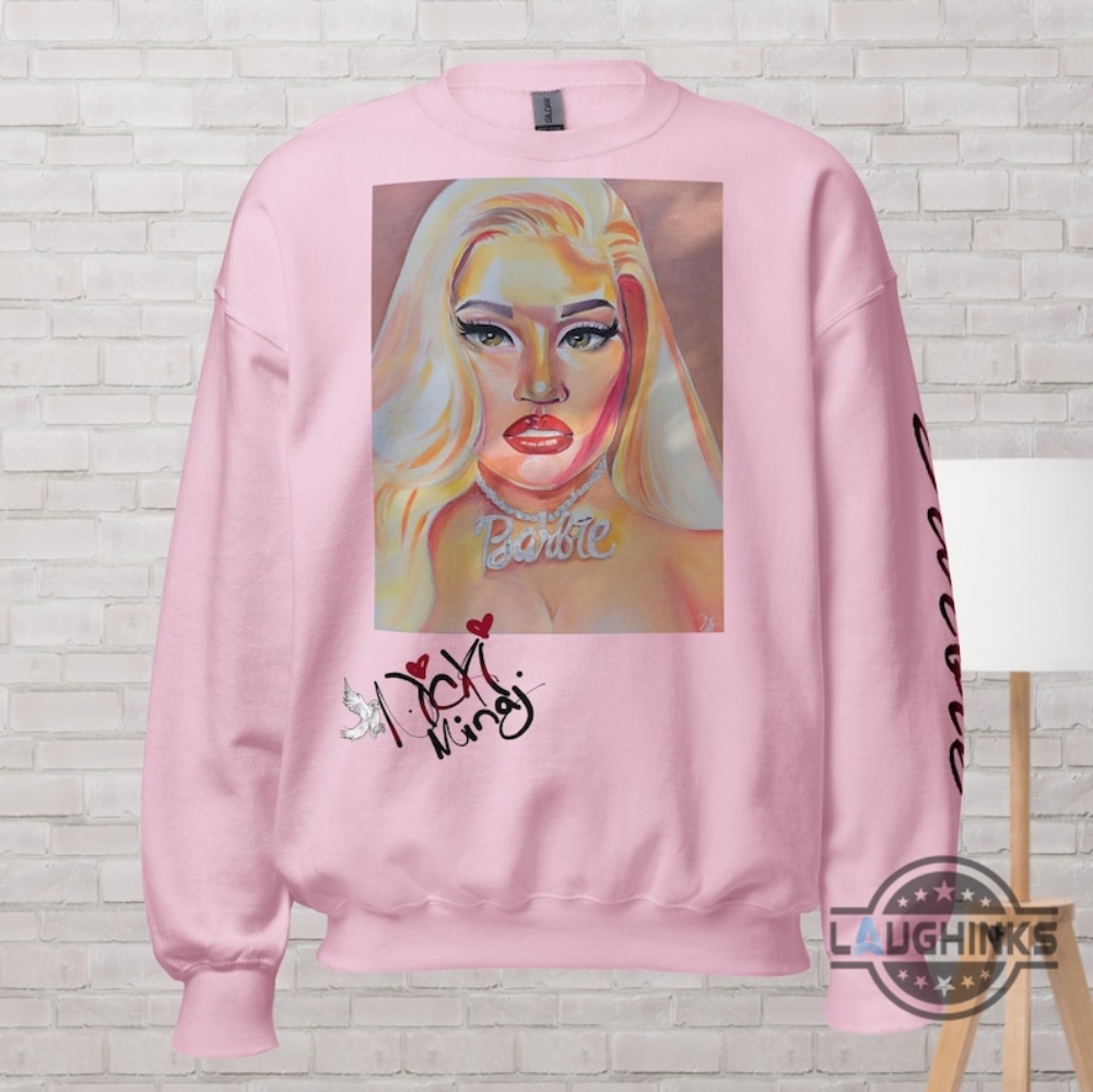 Nicki Minaj T Shirt Sweatshirt Hoodie Mens Womens Rapper Queen Barbie Tshirt Nicki Minaj And Ice Spice Barbie World Shirts Pink Friday 2 Tour All Over Printed Tees