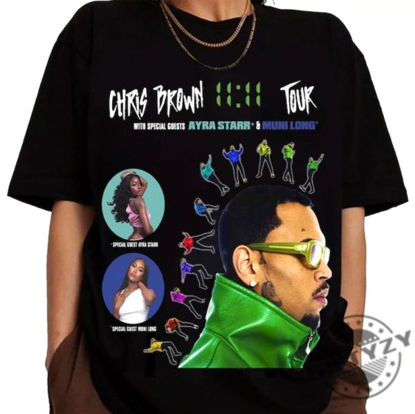 Chris Brown 1111 Tour 2024 Shirt Chris Brown Fan Sweatshirt Chris Brown 2024 Concert Tshirt Unisex Hoodie 1111 Tour 2024 Shirt giftyzy 1