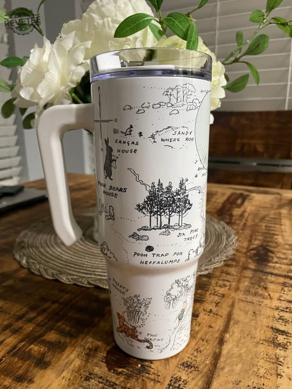 Classic Winnie The Pooh Inspired 40 Oz Metal Tumbler Original Pooh Inspired Tumbler With Handle Tigger Winnie The Pooh Disney Characters revetee 1