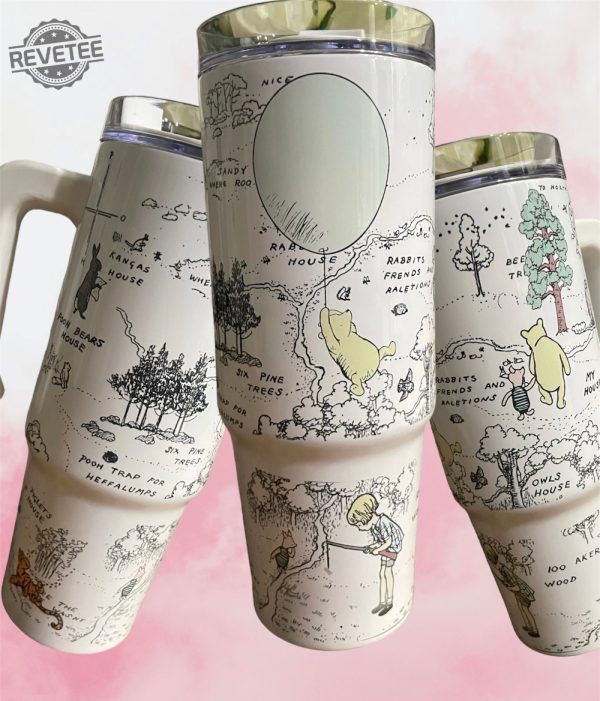 Classic Winnie The Pooh Inspired 40 Oz Metal Tumbler Original Pooh Inspired Tumbler With Handle Tigger Winnie The Pooh Disney Characters revetee 3
