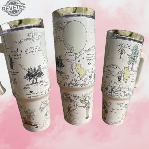 Classic Winnie The Pooh Inspired 40 Oz Metal Tumbler Original Pooh Inspired Tumbler With Handle Tigger Winnie The Pooh Disney Characters revetee 4