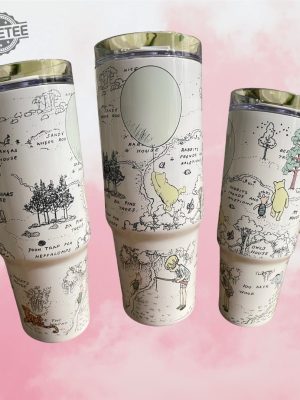 Classic Winnie The Pooh Inspired 40 Oz Metal Tumbler Original Pooh Inspired Tumbler With Handle Tigger Winnie The Pooh Disney Characters revetee 4