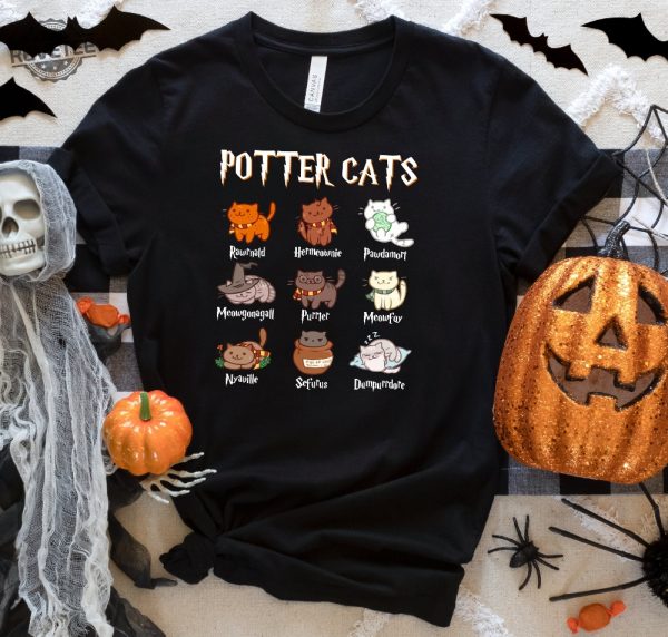 Potter Cats Potter Cat Luna Lovegood Shirt Harry Potter Merch Gryffindor Harry Potter Birthday Shirt Harry Potter Shirt Ideas Unique revetee 2