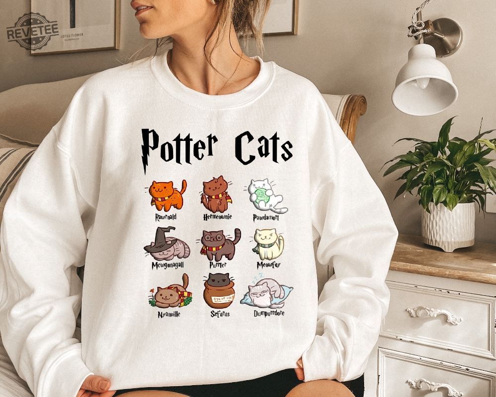 Potter Cats Sweatshirt Luna Lovegood Shirt Harry Potter Merch Gryffindor Harry Potter Birthday Shirt Harry Potter Shirt Ideas Unique