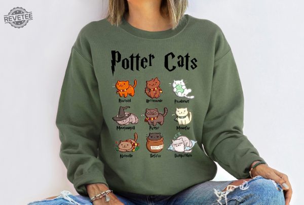 Potter Cats Sweatshirt Luna Lovegood Shirt Harry Potter Merch Gryffindor Harry Potter Birthday Shirt Harry Potter Shirt Ideas Unique revetee 2