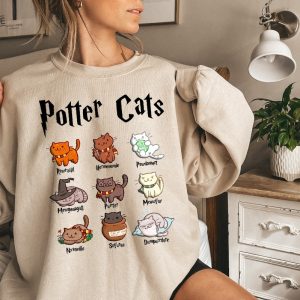Potter Cats Sweatshirt Luna Lovegood Shirt Harry Potter Merch Gryffindor Harry Potter Birthday Shirt Harry Potter Shirt Ideas Unique revetee 3