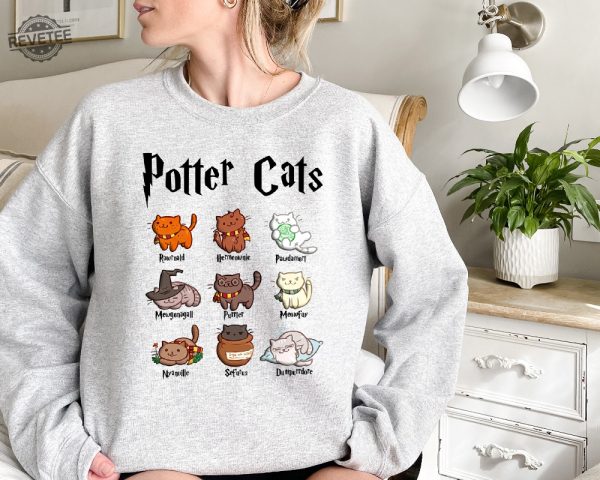 Potter Cats Sweatshirt Luna Lovegood Shirt Harry Potter Merch Gryffindor Harry Potter Birthday Shirt Harry Potter Shirt Ideas Unique revetee 4