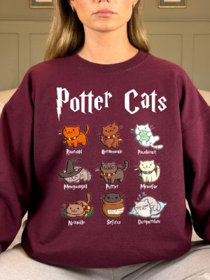 Potter Cats Sweatshirt Luna Lovegood Shirt Harry Potter Merch Gryffindor Harry Potter Birthday Shirt Harry Potter Shirt Ideas Unique revetee 5